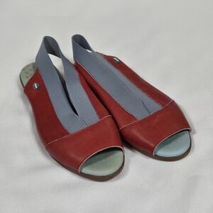 Cloud Footwear CALIBER Leather Sandal Slingback Size 38 Peep Toe